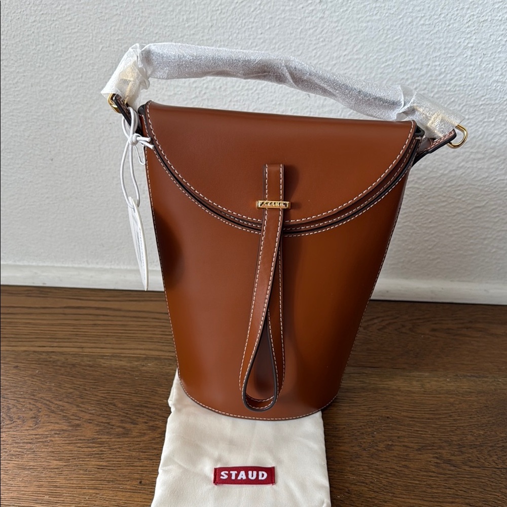 Staud Phoebe Convertible Leather Bucket Bag